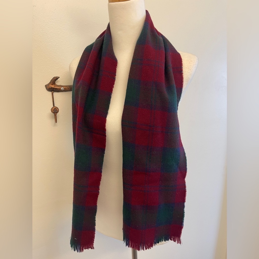 Murray Brothers 100% Lambswool Plaid Scarf | 9” X 53”